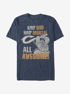 Maui would agree that this tee is all awesome and fit for a demigod! Mighty Maui is featured in a distressed white and yellow print alongside "Half God Half Mortal All Awesome" across this funny blue Maui shirt. Maui Shirt, Moana Party Ideas, Disney Gear, Moana Maui, Disney Apparel, Moana Party, Moana Birthday, Navy Blue T Shirt, Disney Bounding