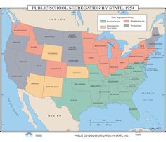 Kappa Map Group  059 Public School Segregation By State 1954 National Geographic Maps, 19th Amendment, Folded Maps, History Wall, Underground Bunker, History Curriculum, United States History, Teacher Created Resources, Earth Surface