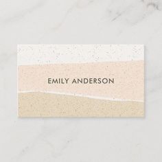 a white and beige business card with the words,'personalized'on it