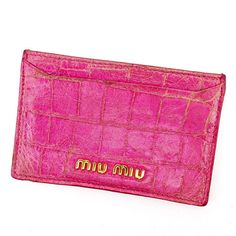 Rank Product name View of rank 6 Popular Sale Miu Miu miu miu Card Case Business Card Holder Men's Available Crocodile Embossed Pink Gold Leather [Used] A1619 [10] New and unused items [9] Super beautiful goods with little feeling of use [8] There are some scratches. Stain There is a very good mint condition [7] There are some scratches. Stain There are good quality goods [6] Goods that can be used normally [5] Somewhat difficult [4] junk item Please consider as an approximate guide. Comment It Pink Card Case, Preppy Accessories, Pin Holder, Latest Bags, Jewelry Accessories Ideas, Chic Shop, Clutch Pouch, Birthday Wishlist, Bag Trends