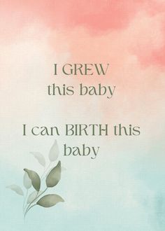 an image of a baby's birth card with the words i grew this baby