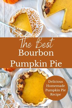 the best bourbon pumpkin pie recipe