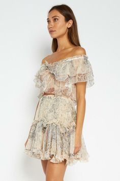 Snake Print Off Shoulder Dress Set Off Shoulder Floral Top, Ruffle Outfit, Snake Print Dress, Senior Pics, Cheap Dresses