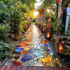 Patio Chico, Yard Crafts, Walkway Ideas, Stone Walkway, Garden Walkway, Garden Crafts Diy, Terrace Design, Outdoor Diy, Garden Pathway