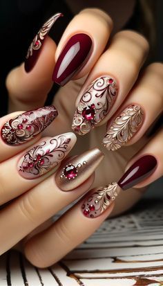 Retro Nails, Fall Nail Art Designs, Pretty Nail Art, Fall Nail Art, Fall Nail, Nail Art Inspiration, Makati, Fall Nail Designs