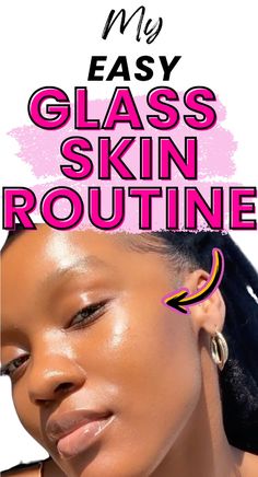 Click to read this post on a simple glass skin care routine for black women. Get the glass skin look if you have a deep skin tone - it's possible if you use this glass skin skincare. This is an easy glass skincare routine to achieve flawless, moisturized glass skin. Learn the best skincare products for glass skin. Skincare Products For Glass Skin, How To Get Glass Skin, Glass Skin Care Routine, Products For Glass Skin, Glass Skincare Routine, Glass Skincare, Glass Skin Skincare, Glass Skin Routine, Wrinkles Remedies Face