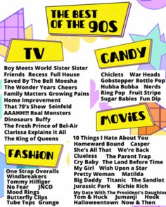 the best of the 90's tv shows info sheet for march, 2009 - page 1