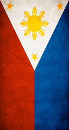 the flag of philippines painted on an old paper