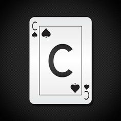 a playing card with the letter c on it