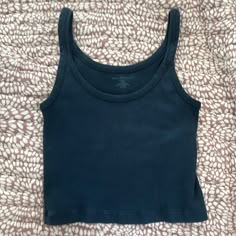 Navy Blue Ribbed Brandy Melville Tank Top/ Crop Top. Never Worn. Perfect For Summer Blue Ribbed Tank Top, Brandy Tank Tops, Brandy Melville Outfits Summer, Brandy Melville Clothes, Poshmark Clothes, Brandy Melville Shirts, Tops Brandy Melville, Brandy Melville Outfits, Tank Top Crop Top