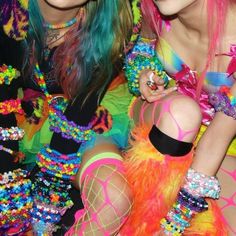 Y2k Rave Fashion, Ravecore Aesthetic, Candy Rave Outfit, Kandi Raver Outfits, Hyperpop Aesthetic Fashion, Scene Rave Outfits, Hyperpop Outfit