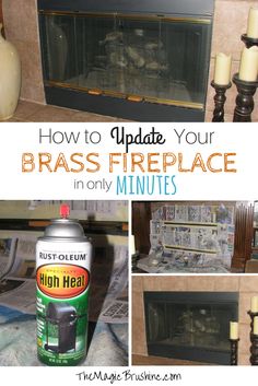 how to update your brass fireplace in only minutes