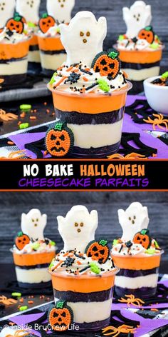 halloween cupcakes with white frosting and sprinkles