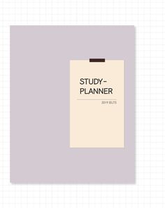 a book with the title study planner on it and an image of a piece of paper