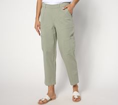 With a busy day ahead, you need an easy pant that can keep up. These cropped pants pull on for easy on/off wear, with slash and patch pockets to hold your essentials. From AnyBody®. Cheap Utility Ankle-length Pants, Utility Ankle-length Cargo Pants With Side Pockets, Medium Wash Full-length Utility Pants, Utility Cotton Ankle-length Cargo Pants, Non-stretch Utility Pants With Side Pockets, Oxford Heels, Utility Pants, Petite Pants, Busy Day