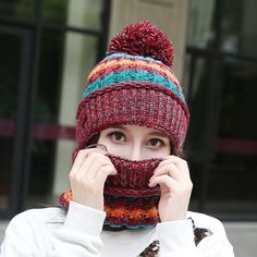 This warm and cozy Women's Pom Pom Toque with Matching Neck Warmer is the perfect accessory on those cold winter days. Free worldwide shipping. Womens Boots Flat, Designer Beanies, Colorful Hat, Call Of The Wild, Plus Size Outerwear, Scarf Sale