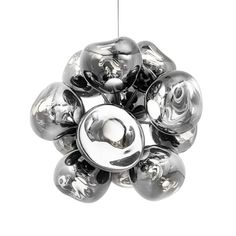 Melt Burst Chandelier: Silver Tom Dixon Melt, Auto Body Repair Shops, Custom Recipe, Glass Effect, Tom Dixon, Blow Molding, Ceiling Rose, Led Module, Led Chandelier