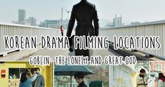 an advertisement for korean drama television shows the actors and their characters in different outfits, with text that reads korean drama telling locations