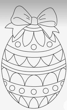 an easter egg with a bow on it