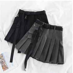 FREE SHIPPING ON ALL ORDERS OVER $50 | 100% SATISFACTION GUARANTEED Click "ADD TO CART" To Get Yours Now | Up To 60% OFF ✨ Get yourself a cute retro look! This Arimonz Half-length Pleated Skirt Short Skirt High Waist Women Skirts is a trendy a-line skirt that features a high waist with elastic to keep it in place, a half-length pleated skirt on the front, straight skirt on the back. Pair this with your favorite t-shirt and flip-flops for a chic casual outfit. 📌 The Skirt Is Excellent 📌 Made Wi Black Pleated Skort, Gothic Streetwear, Womens Streetwear, Short Black Skirt, Harajuku Women, Pleated Skirts, Long Maxi Skirts, Fashion Fits, Style Streetwear