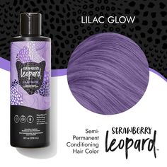 Lilac Glow Semi Permanent Conditioning Hair Color Strawberry Leopard Lilac Glow Semi Permanent Conditioning Hair Color | Purple | Sally Beauty Strawberry Leopard Hair Color, Leopard Hair Color, Hairstylist Ideas, Hair Color Strawberry, Purple Long Hair, Lavender Hair Dye, Strawberry Leopard, Feria Hair Color, Lilac Hair Color