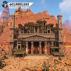 a large house in the middle of a desert