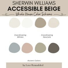 the color scheme for sherylin williams's accessible beige