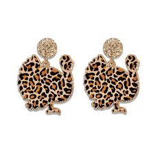 PRICES MAY VARY. ♥Unique Design: This turkey earrings use classic elements of thanksgiving turkey sculpt and leopard print design,it is cute and eye-catching when wearing, enhances the holiday atmosphere and makes your outfit more energetic. Hanging Turkey stud earrings sway gently in your ear for a more playful look,suitable for all kinds of faces, Simple delicate stud earrings match well with different outfits. ♥High-Quality Material: The thanksgiving earrings studs use a unique fine process, reliable material, strong and durable, not easy to fade and deform,lightweight, reduce the burden on your ears, increase the use experience, healthy and safe silver needle can be worn for a long time. ♥Multiple Applications: The thanksgiving stud earrings are not only suitable for Thanksgiving parti Turkey Earrings, Thanksgiving Earrings, Thanksgiving Accessories, Fall Party Themes, Turkey Style, Stud Jewelry, Holiday Earring, Fall Jewelry, Earrings Studs