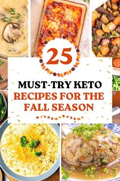 25 Must-Try Keto Recipes for the Fall Season Fall Keto Recipes, Keto Fall Recipes, Easy Keto Dinner Ideas, Sugar Free Pie, Keto Dinner Ideas, Cozy Dinners, Easy Keto Dinner, Fall Meals, Fall Soup Recipes