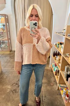 Oversized Check Sweater – Prism Boutique Check Sweater, Prism Boutique, Cozy Fabric, Cozy Night, Sweater Sale, Top Sales, Vintage Sweaters, Vintage Accessories, Night In