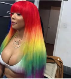 Colored Weave, Weave Ponytail Hairstyles, Glam Hair, Girl Rainbow, Hair Shows, 8k Followers, Creative Hairstyles