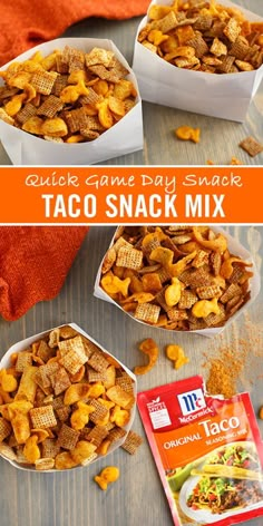 quick game day snack taco snack mix