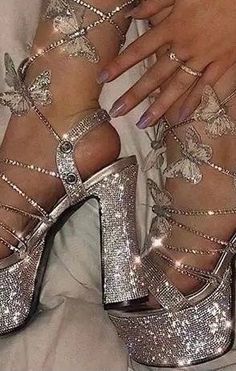 Bling High Heels, Bling Heels, Fancy Heels, Summer Boots, Bling Shoes