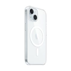 an iphone case with a camera attached to the front and back sides, on a white background