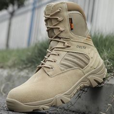 Men Desert Tactical Boots Mens Work Safty Shoes Special Force Waterproof Boot Lace Up Combat Ankle Rock Climbing Shoes Men, Desert Combat Boots, Mens Military Boots, Rock Climbing Shoes, Military Tactical Boots, Basic Boots, Army Boots, Special Force, Ankle Boots Men