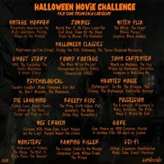 the halloween movie challenge is here