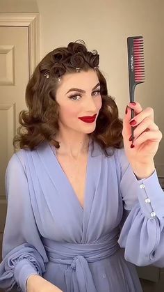 Rita Hayworth ‘Gilda’ 1940s Curls | Shag Styling Series Hair Tutorial | #shorts #hair Rita Hayworth Pin Curl Pattern, Vintage Curls Wedding Hair, 1930s Hairstyles Tutorial, Hedy Lamarr Hair Tutorial, 1940s Curls Tutorial, How To Do 1950s Hairstyles, 50s Hair Tutorial Easy, How To Do 40s Hairstyles, Old Hollywood Glamour Hair Tutorial