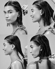 Hailey Baldwin Hair, Messy French Braids, Hairstyles For All Hair Types, Sleek Hairstyles, Bob Haircut, Hailey Baldwin, Hailey Bieber, All Hair Types, Aesthetic Hair