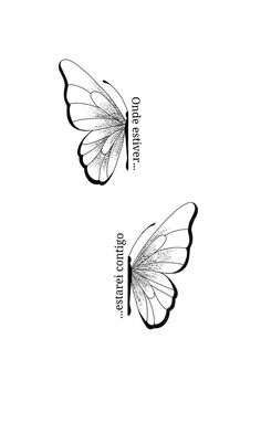 two black and white butterflies with the words, one has wings that look like they are flying