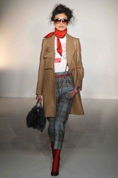 Vivienne Westwood Tartan, Plain Black Dress, Celtic Fashion, Tartan Jacket, Tartan Trousers, Tartan Clothing, Tartan Fashion, London Fashion Weeks, Scottish Fashion