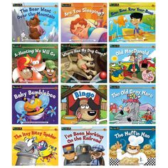 there are many children's books in the series, each with an image of cartoon characters