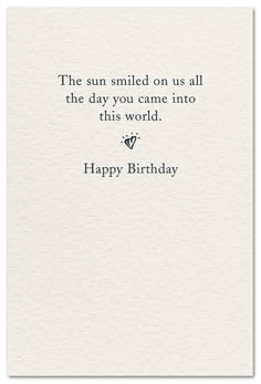 a card with the words happy birthday on it