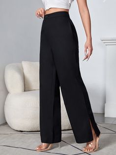 High Waisted Black Wide Leg Pants, Flayer Wide Leg Pants, Formal Wide Leg Pants Outfit, Collection Moodboard, Wide Leg Pants Outfit, Wide Leg Pants Outfits, Books Images, Leg Pants Outfit, Women Bottoms