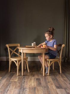 Welcome your little ones into a sophisticated and enchanting world with the Lucille Play Chair. Crafted from luxurious ash wood and designed with delicate curves, these chairs give your children a sense of maturity and style. With easy portability and no assembly required, they are perfect for playtime or showcasing in any room. Dimensions: Overall dimensions: 17" W x 14" L x 24" H Seat: 14" W x 13" L x 13" H Play Table With Storage, Kids Table And Chair Sets, Kids Play Table, Green Plum, Wooden Construction, Play Table, Wood Wall Mirror, Activity Table, Kids Table And Chairs