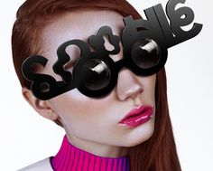 a woman with sunglasses on her face and the word sole spelled out in front of her eyes