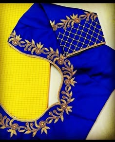 Fully Customized Designer Blouse Handmade Maggam Work With - Etsy India Blouse Aari Work, Blue Blouse Designs, Mirror Work Blouse Design, Latest Bridal Blouse Designs, Bridal Blouses, Maggam Work Blouse, Maggam Work Designs, Traditional Blouse Designs, Cutwork Blouse Designs