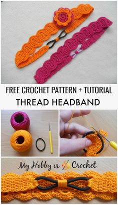 crochet pattern and instructions to make headbands