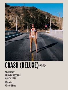 minimal aesthetic polaroid album poster for crash (deluxe) by charli xcx Charli Xcx Crash, Polaroid Album, Aesthetic Polaroid, Bea Miller, Atlantic Records, Minimal Aesthetic, Cultura Pop, Minimalist Poster