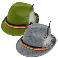 PRICES MAY VARY. Polyester + EVA ,This package includes 2 Oktoberfest hats with feathers Size Fit For Head Circumference : 59cm or 23.2 inch .one size fits most adults and teens. Great Hat for Oktoberfest Costume and Beer Festival Carnival Parties Unisex German Alpine hat, Nice for Women and Men Quality Hat with Feather Attached at One Side The Size is fit for Most Adults and Teens, Head Circumference : 59cm or 23.2",
Nice Hat for Oktoberfest Beer Party in House or Outdoor,
Gray Color is Origina Party In House, Adult Halloween Party Favors, Hats With Feathers, Bavarian Hat, Oktoberfest Party Decorations, Oktoberfest Hat, Oktoberfest Decorations, Bavarian Dress, Carnival Parties