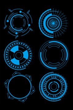 an image of blue circles on a black background